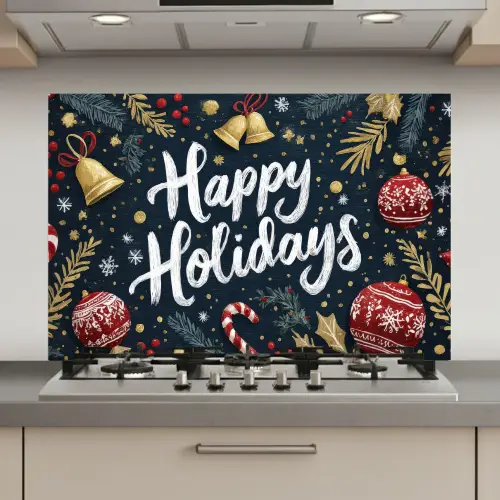 Feestelijk - Kerstgroet - Kleurrijk keuken achterwand spatscherm klein -3d_website