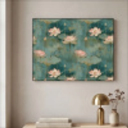 Botanisch - Bloemen - Roze Textielframe zwart klein 947 -sfeer2