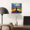 Kunst - Levensboom - Bloemen - Hippie aluminium wit klein -sfeer5