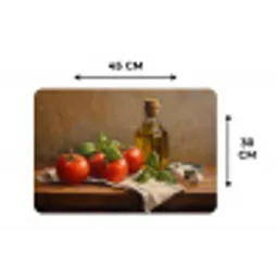 Tomaten - Olijfolie - Stilleven Placemat vinyl groot -specs