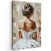 Vrouw - Verf - Abstract - Beige - Modern canvas 2cm klein -z3d