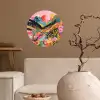 Rivier - Diepte - Bloemen Wandcirkel behangsticker klein -sfeer1