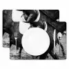 Paard - Sport - Zwart - Wit Placemat vinyl groot -zzsfeer2_Kitchenyeah-website