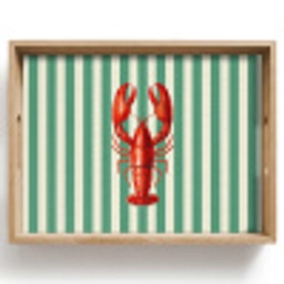 Kreeft - Strepen - Realistisch - Zomers Dienblad Rechthoek middel -z3d_shopping