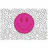Smiley - Roze - Stippen poster papier klein -3d