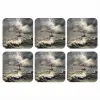 Vuurtoren - Golven - Storm onderzetter kurk middel -3d