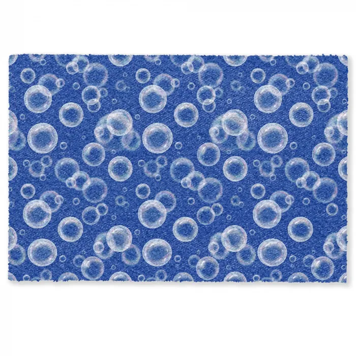 Bubbels - Patroon - Blauw Deurmat klein -zkaufland3d