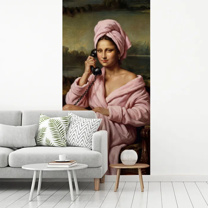 Mona - Klassiek - Roze fotobehang vinyl groot -woonkamer