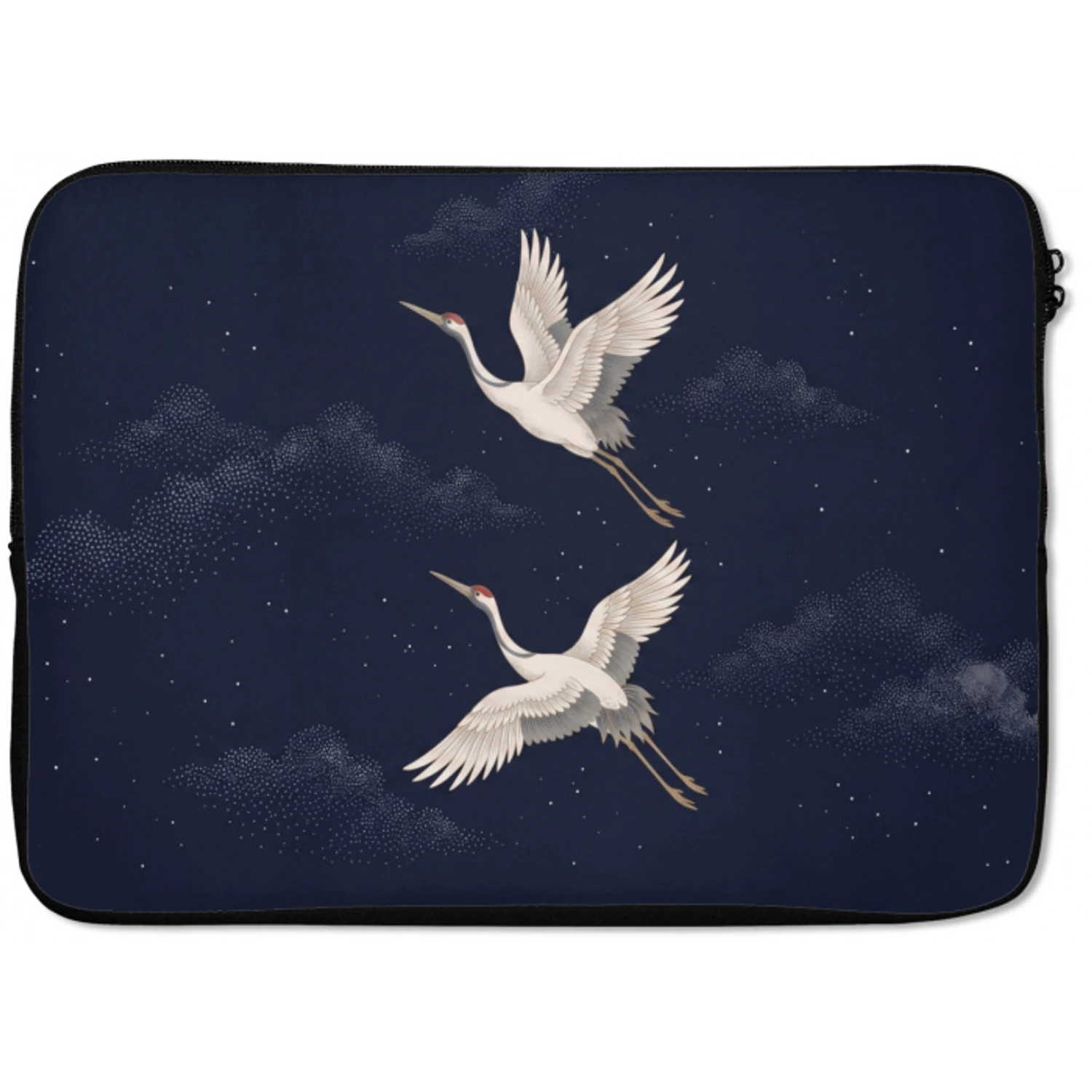 Kraanvogels - Nachthemel - Blauw laptophoes neopreen klein -zkaufland3dotto