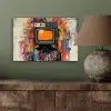 Televisie - Graffiti - Mens - Kleuren aluminium wit klein -sfeer2
