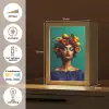 Vrouw - Hoodtooi - Tropisch - Fruit - Druiven Light Box met kabel (Tafellamp) klein -USP_NL