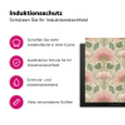Klassiek - Patroon - Roze Inductie beschermer vinyl 3mm klein 276 -zzzzzzz-lf-ups