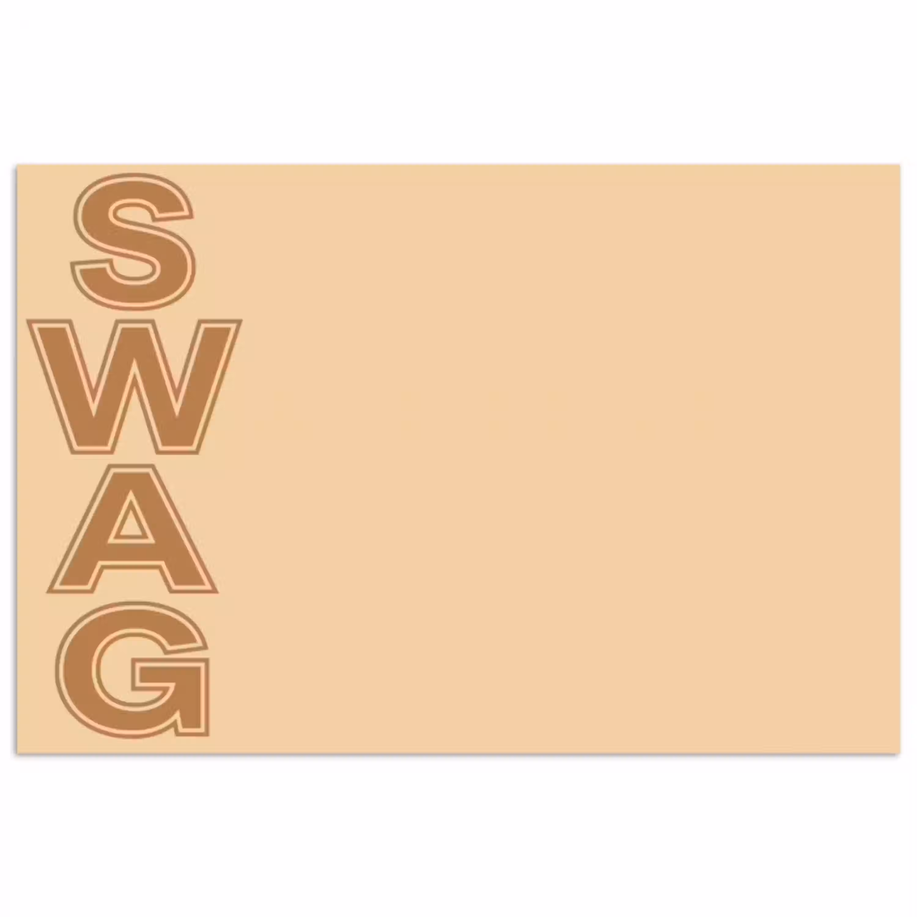Swag - Bruin - Beige poster papier klein -3d