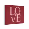 Love - Rood - Hatjes PET vilt klein -3d