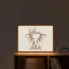 Olifant - Bohemian - Dieren - Boho Light Box met batterij (Wandlamp kind) middel -sfeer1_kind