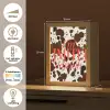 Koeienprint - Limited edition - Rood Light Box met kabel (Tafellamp) klein -USP_NL