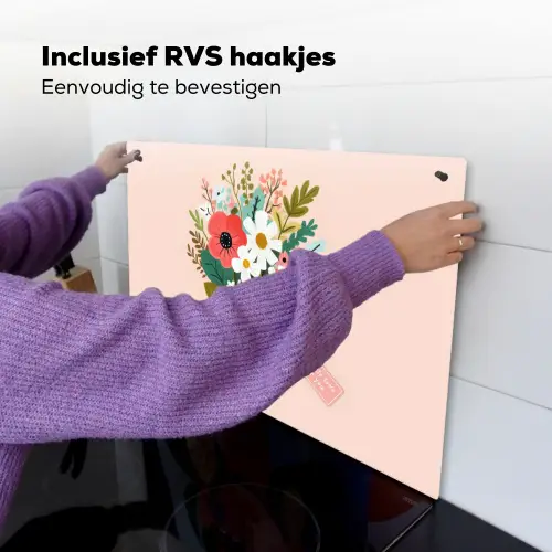Boeket - Strikje - Kaartje - Quote Inductie beschemer met haakjes klein -ky-ophangen-nl