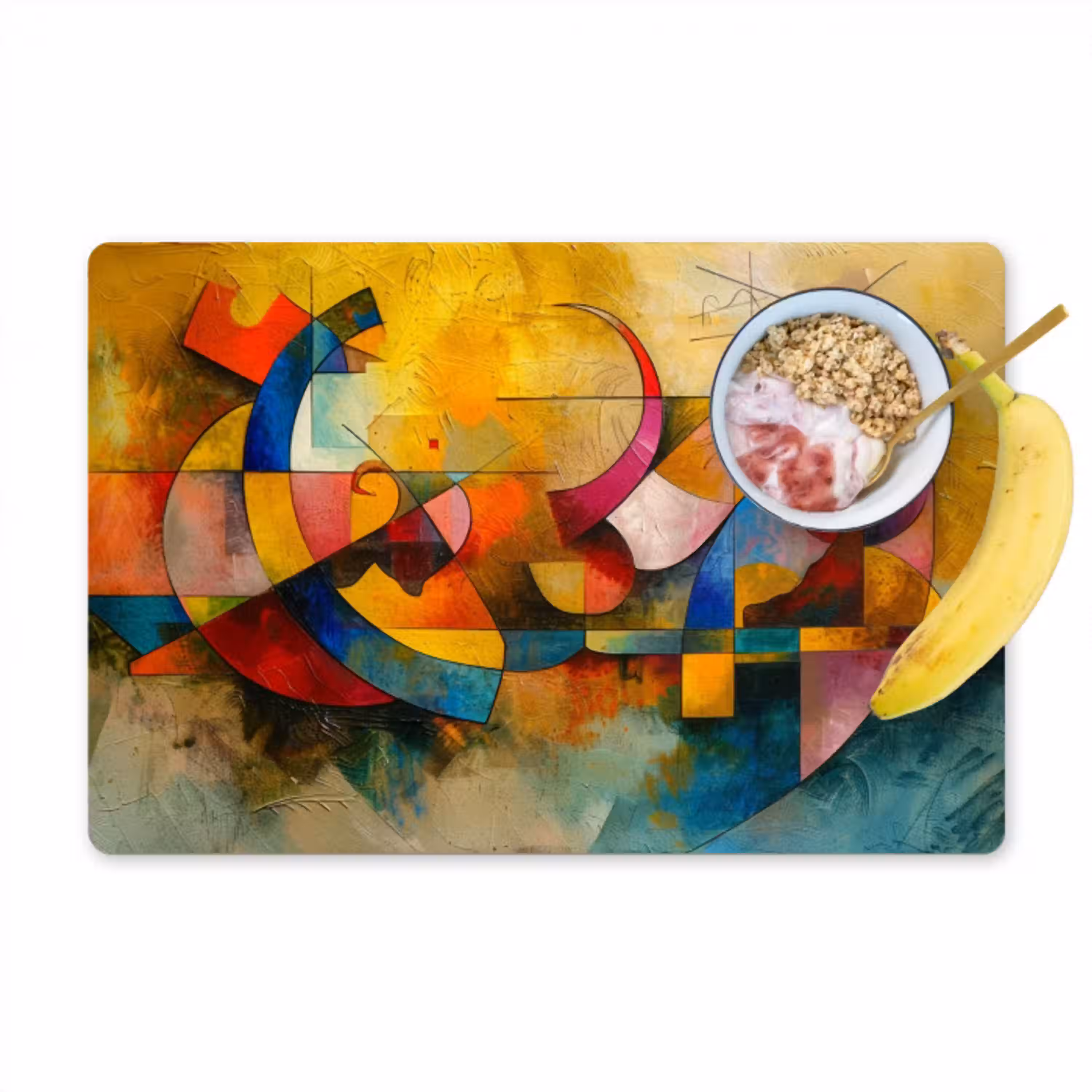 Kunst - Abstract - Aesthetic - Kleurrijk - Art Placemat vinyl groot -zzzproduct_Kitchenyeah-website