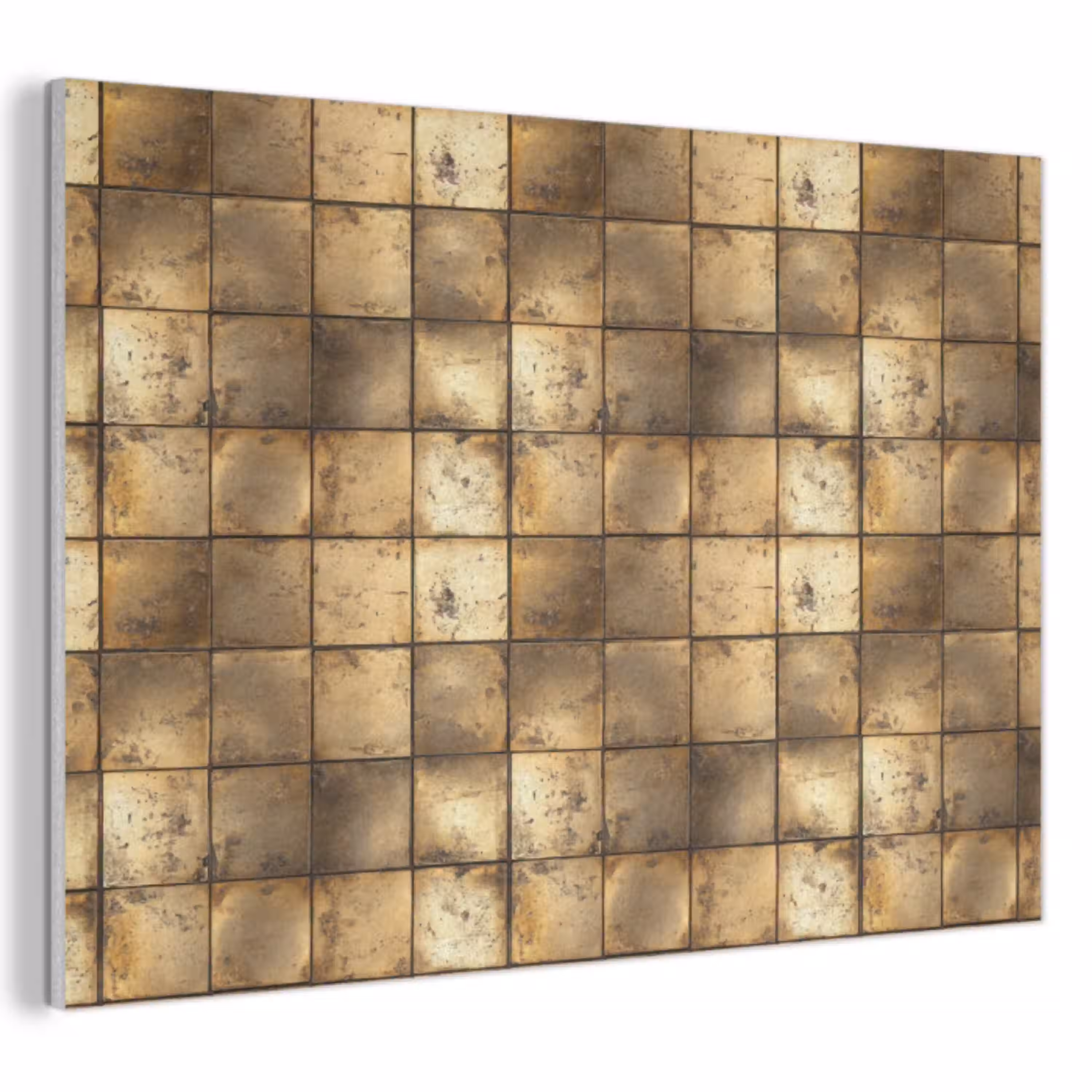 Geometrisch - Tegels - Goud PET vilt klein 837 -3d