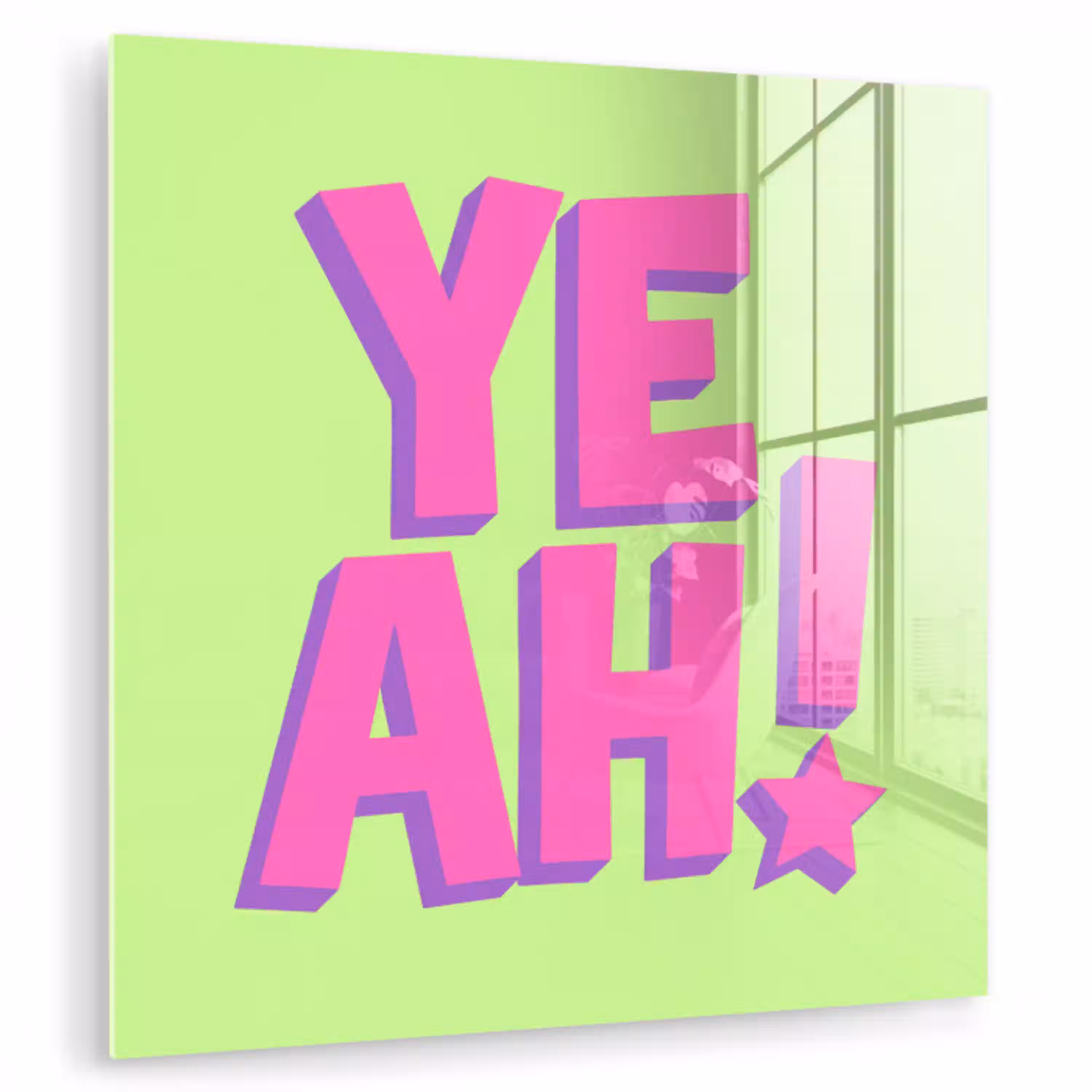 Groen - Neon - Quote plexiglas 5mm klein -zzzproduct_nieuw