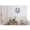 Panda - Paars - Sierlijk - Kawaii Wandcirkel aluminium klein -woonkamer