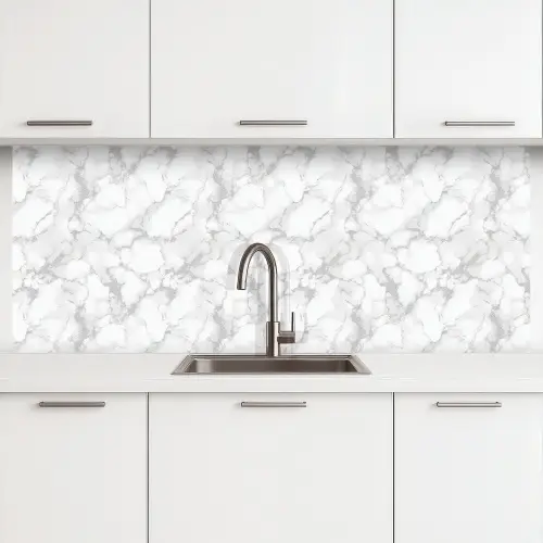 Wit - Marmer - Grijs keuken achterwand 2 middel 871 -3d
