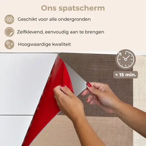 Raster - Halve cirkels - Contrast keuken achterwand spatscherm klein -spatscherm_NL
