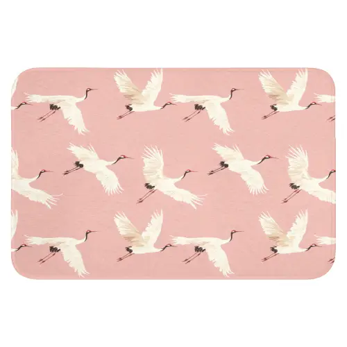 Modern - Kraanvogels - Roze Badmat klein 997 -3d