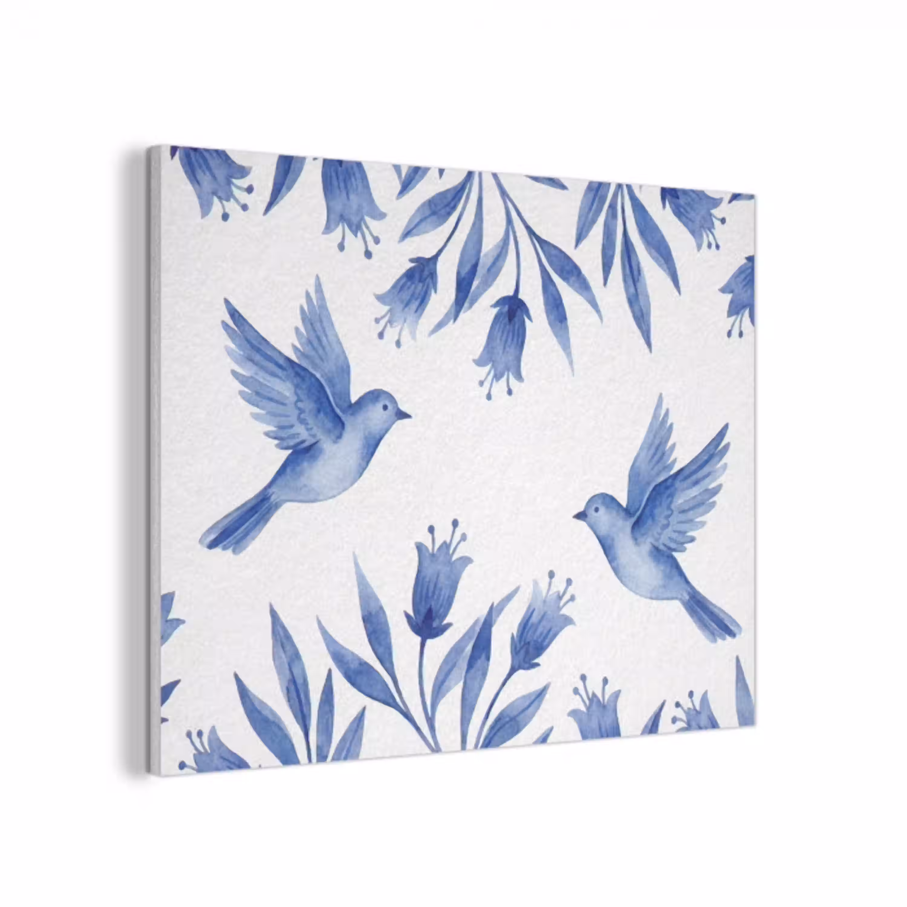 Modern - Vogels - Delfts - Blauw PET vilt klein -3d