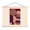 Geometrisch - Cirkels - Rood textielposter latten blank klein -3d
