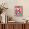 Bloemenkroon - Goud - Vrouw - Portret Light Box met kabel (Tafellamp) klein -sfeer2