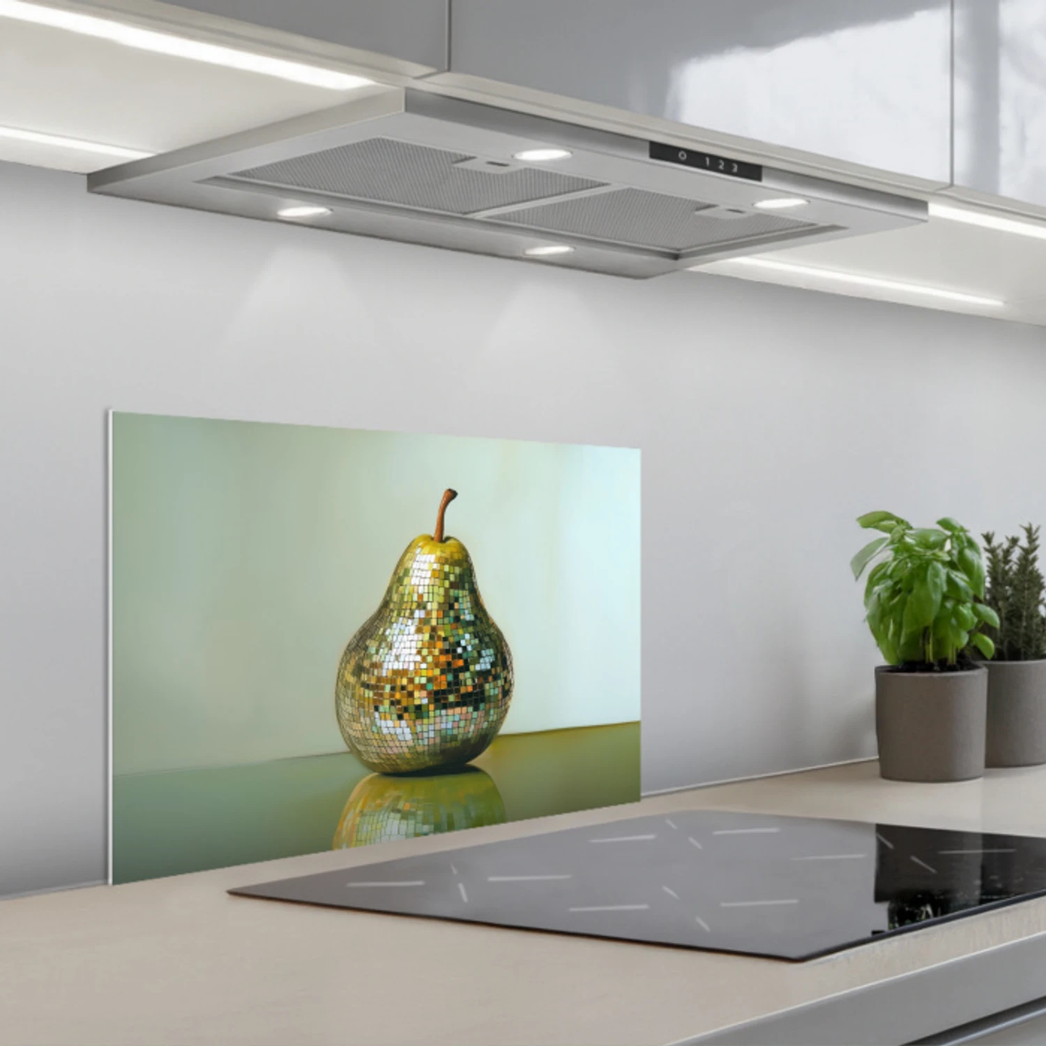 Fruit - Disco - Art - Glitter keuken achterwand spatscherm klein -3d_schuin
