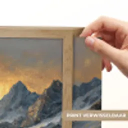 Berglandschap met Gouden Zonsondergang Light Box met batterij (Wandlamp) middel -USP_websiteprintNL