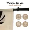 Bladeren - Gestreept - Stengel - Beige Wandkleed katoen klein -sfeer2