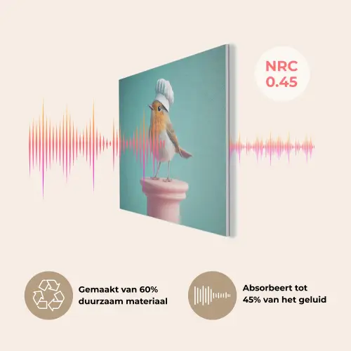 Roodborstje - Vogel - Koksmuts - Sokkel PET vilt klein -USP_NL