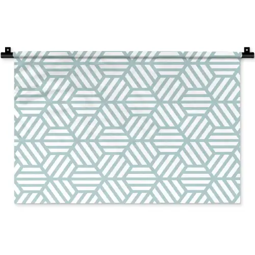 Groen - Geometrie - Patronen - Abstract Wandkleed katoen klein 269 -zz3d