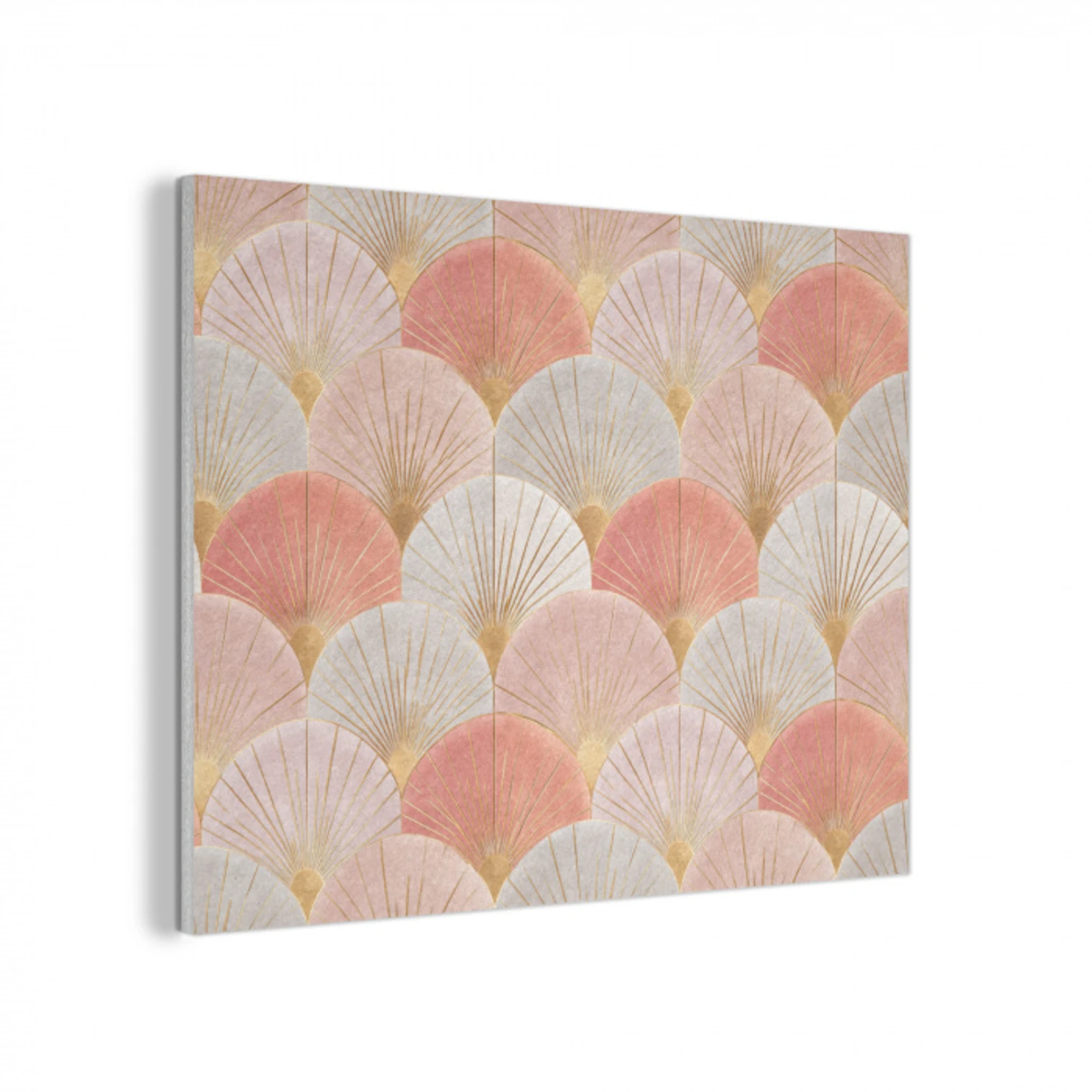 Waaiers - Goud - Roze PET vilt klein 837 -3d
