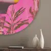 Zonnebril - Oranje - Vrouw - Planten Akoestische PET Vilt - Rond klein -sfeer5_closeup