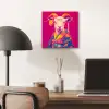 Geit - Hoorns - Kimono - Kleurrijk aluminium wit klein -sfeer5