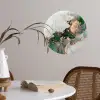 Marmer - Goud - Groen - Luxe Wandcirkel behangsticker klein -sfeer3