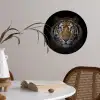 Tijger - Wilde dieren - Portret - Zwart - Dieren Wandcirkel behangsticker klein -sfeer3