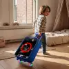 Felrode cirkel boven een stadsstraat Kinderkoffer - Blauw klein -sfeer1