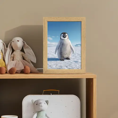 Pinguïn - Sneeuw - Landschap - Wit Light Box met kabel klein -sfeer2_kind