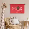 Star girl - Rood - Panter - Ster Wandkleed katoen klein -wsfeer5_kind
