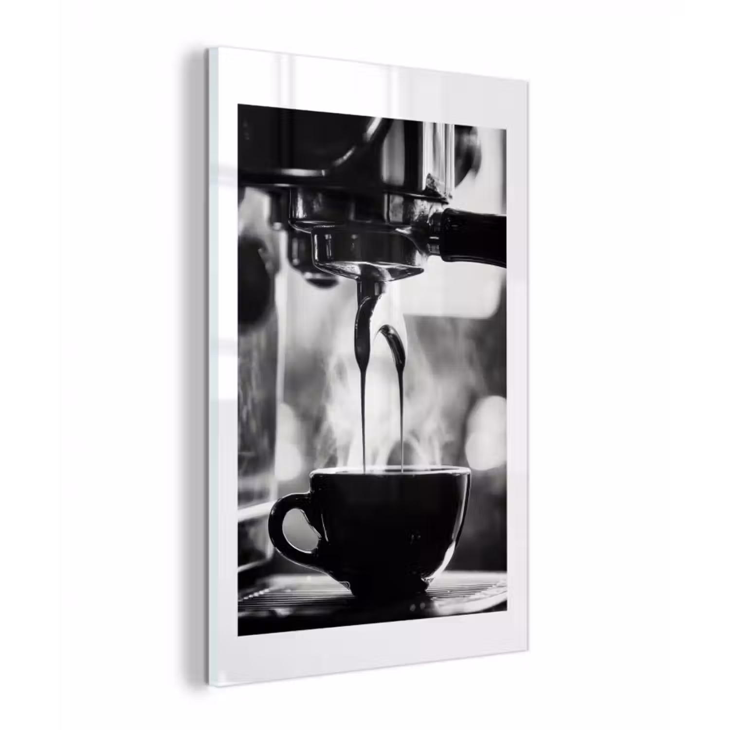 Glasbild - Kaffee - Espresso - Kaffeemaschine - Tasse