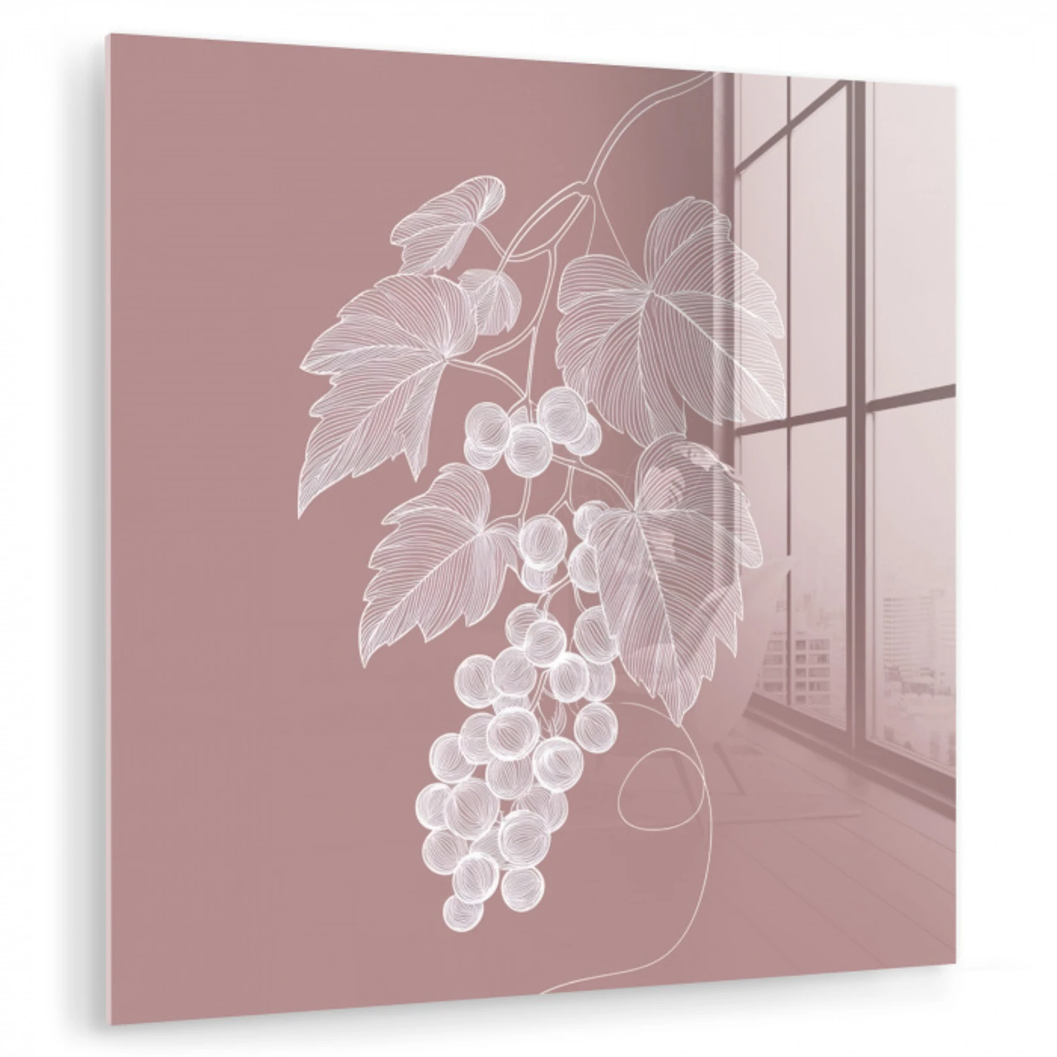 Tros - Druiven - Illustratie - Bladeren plexiglas 5mm klein -zzzproduct_nieuw