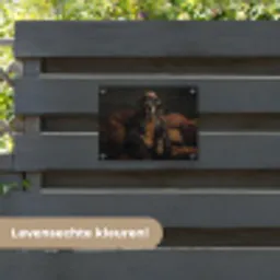 Hond - Sigaar - Hoed - Pak tuinposter los doek klein -sfeer3
