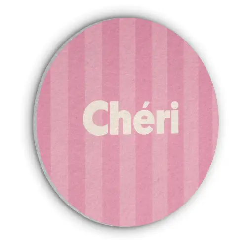 Gestreept - Roze - Chéri Akoestische PET Vilt - Rond klein -3d