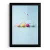 Macarons - Kleurrijk - Pastel fotolijst zwart zonder passe partout klein -3d