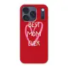 Moeder - Quote - Hartje - Rood Telefoonhoesje iPhone 17 Pro klein -3d